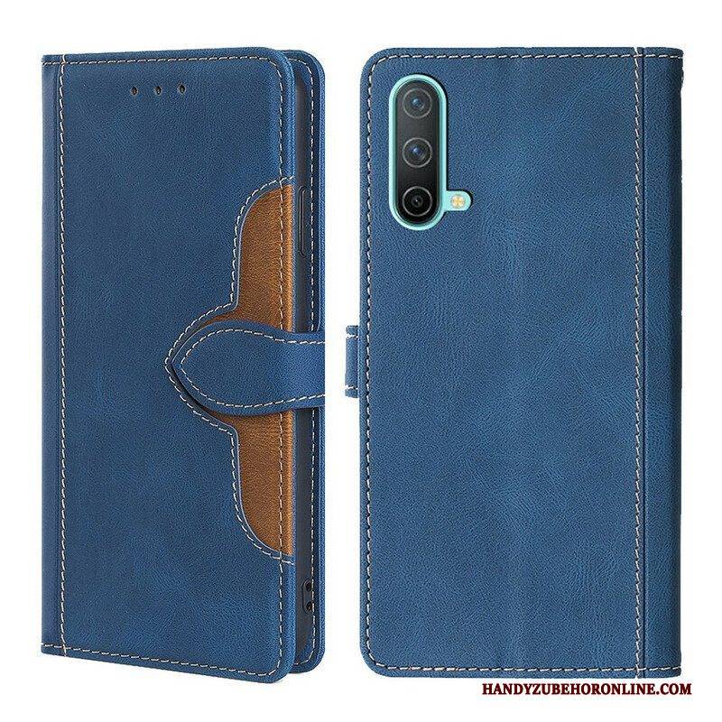 Flip Case Für OnePlus Nord CE 5G Kunstleder Bicolor Stylisch