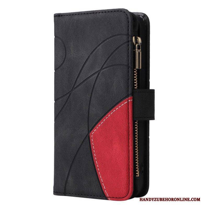 Flip Case Für Oppo A54 5G / A74 5G Zweifarbig Mit Münzfach