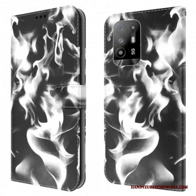 Flip Case Für Oppo A94 5G Abstraktes Muster