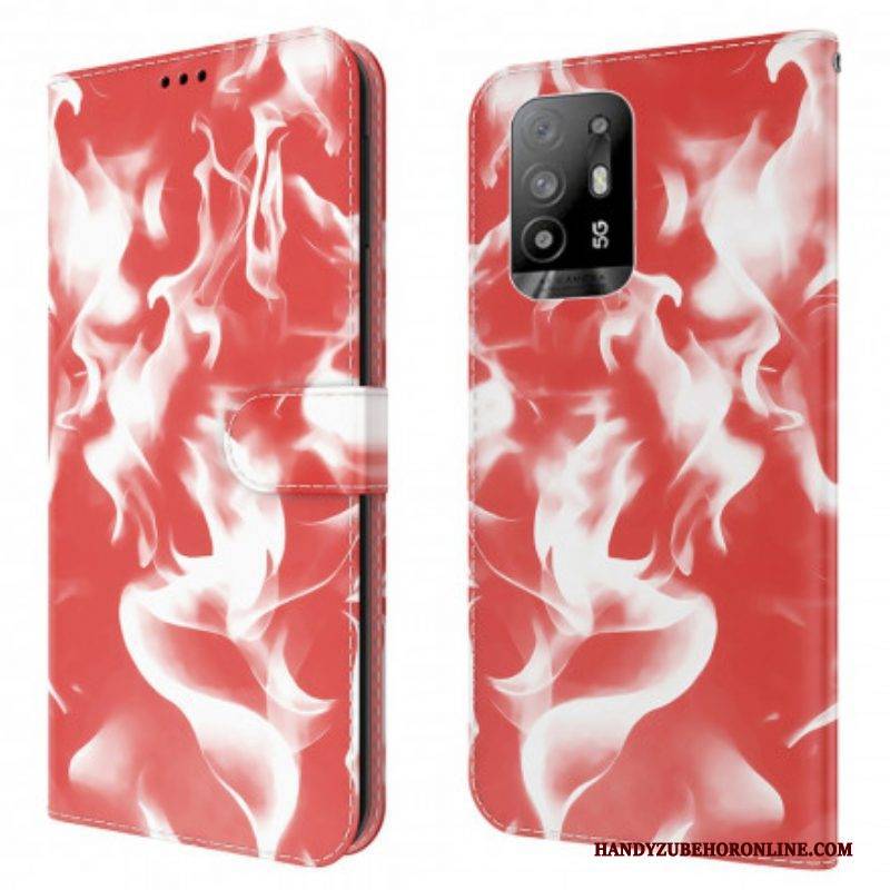 Flip Case Für Oppo A94 5G Abstraktes Muster