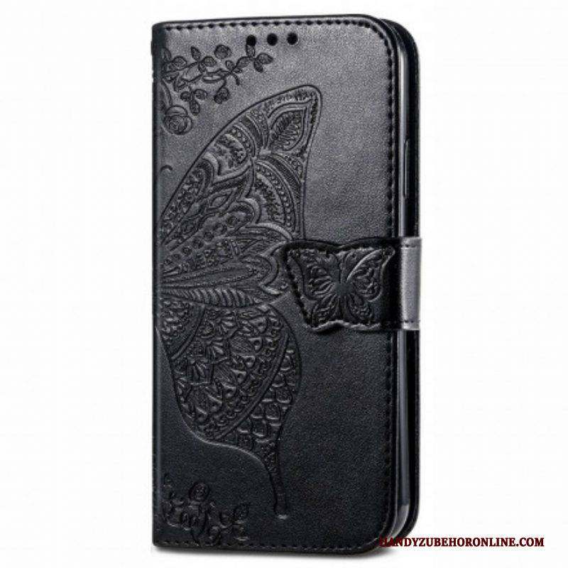 Flip Case Für Oppo A94 5G Halbe Schmetterlinge