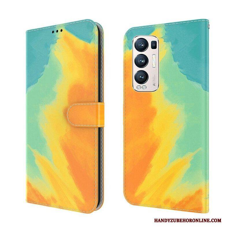 Flip Case Für Oppo Find X3 Neo Abstrakt Bunt