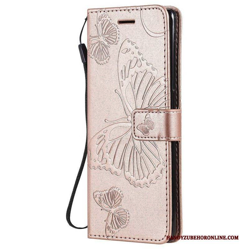 Flip Case Für Oppo Find X3 Neo Flip Case Schmetterlinge Und Schräge Klappe