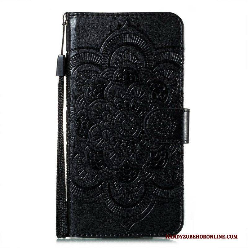 Flip Case Für Oppo Find X3 Neo Mit Kordel Mandala Mit Vollem Riemen