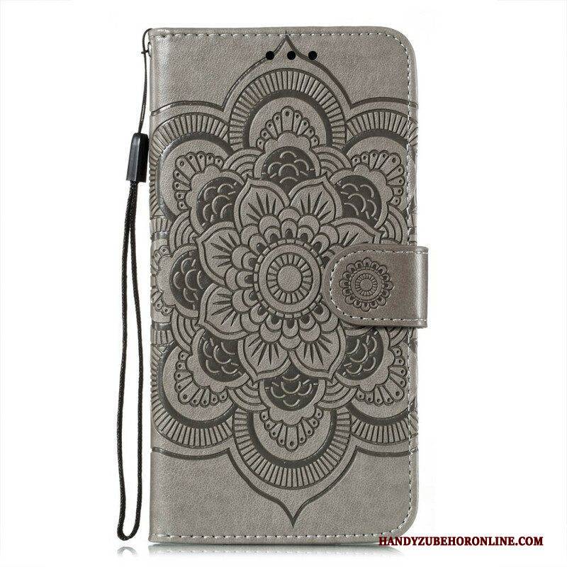 Flip Case Für Oppo Find X3 Neo Mit Kordel Mandala Mit Vollem Riemen