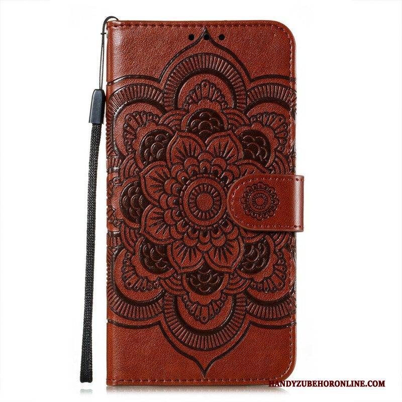 Flip Case Für Oppo Find X3 Neo Mit Kordel Mandala Mit Vollem Riemen