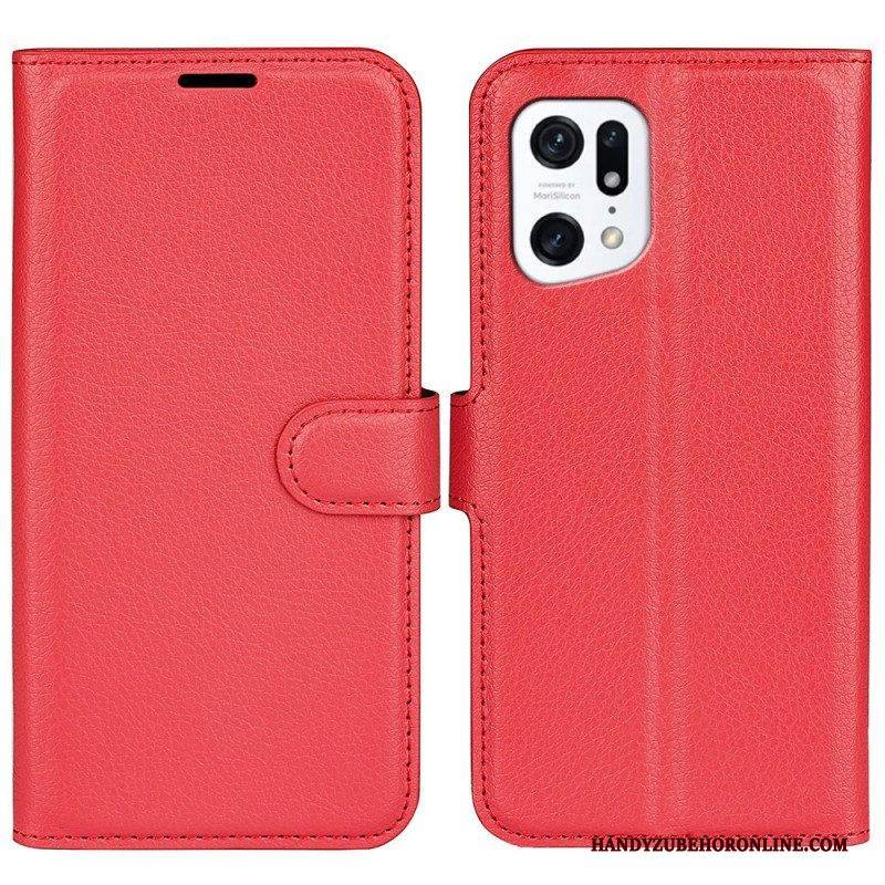 Flip Case Für Oppo Find X5 Klassisch