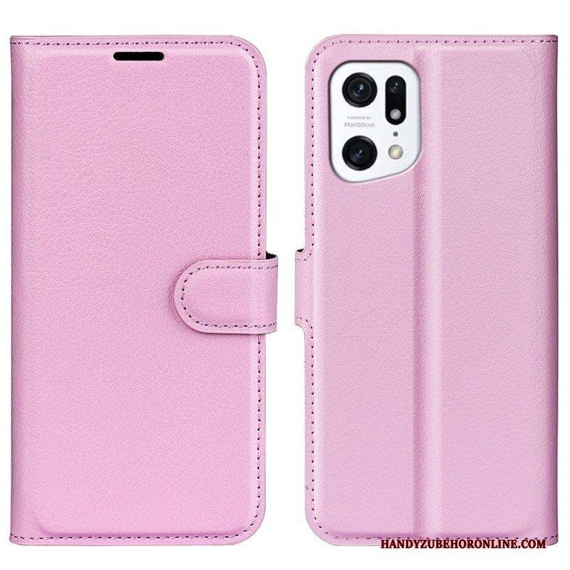 Flip Case Für Oppo Find X5 Klassisch
