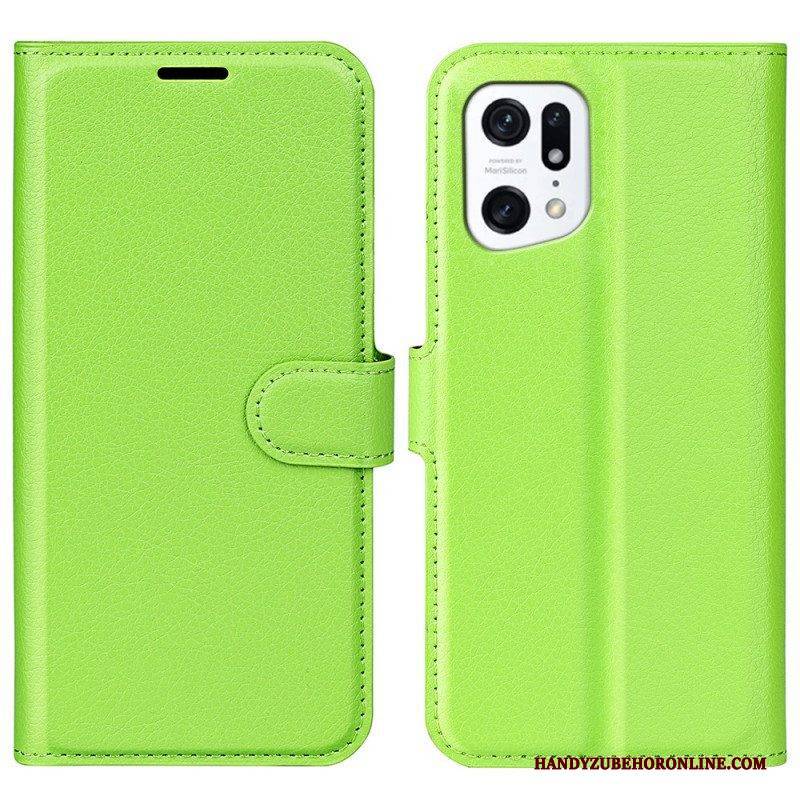 Flip Case Für Oppo Find X5 Klassisch