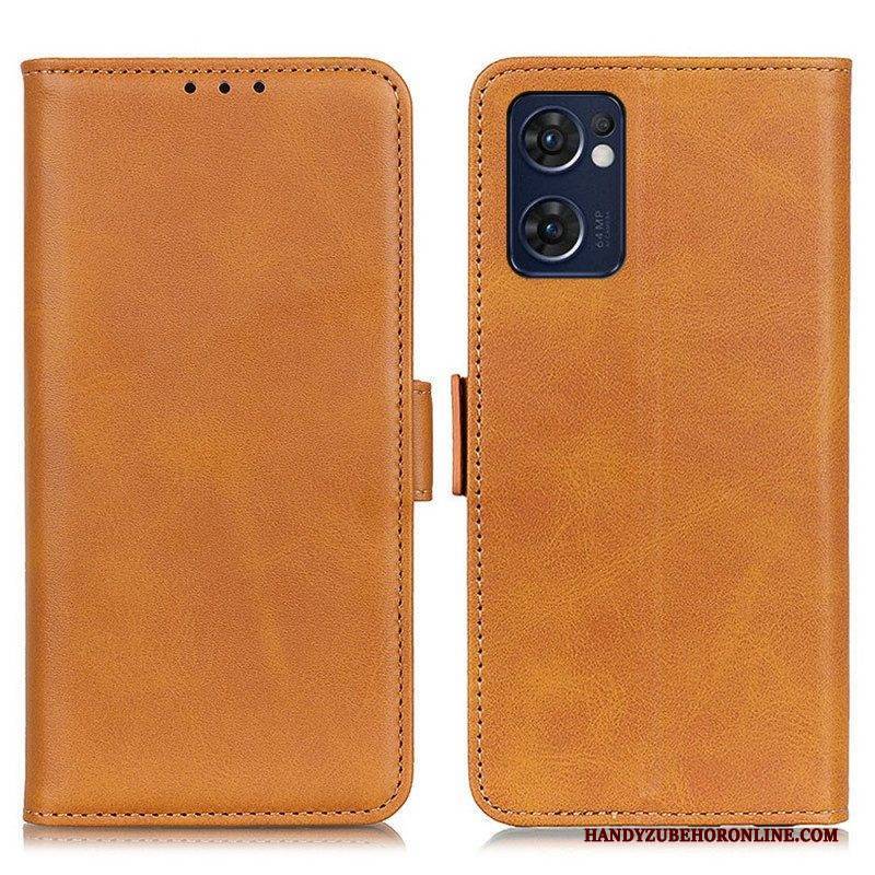 Flip Case Für Oppo Find X5 Lite Flip Case Doppelte Klappe