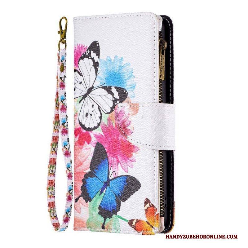Flip Case Für Oppo Find X5 Lite Royal Butterfly Reißverschlusstasche