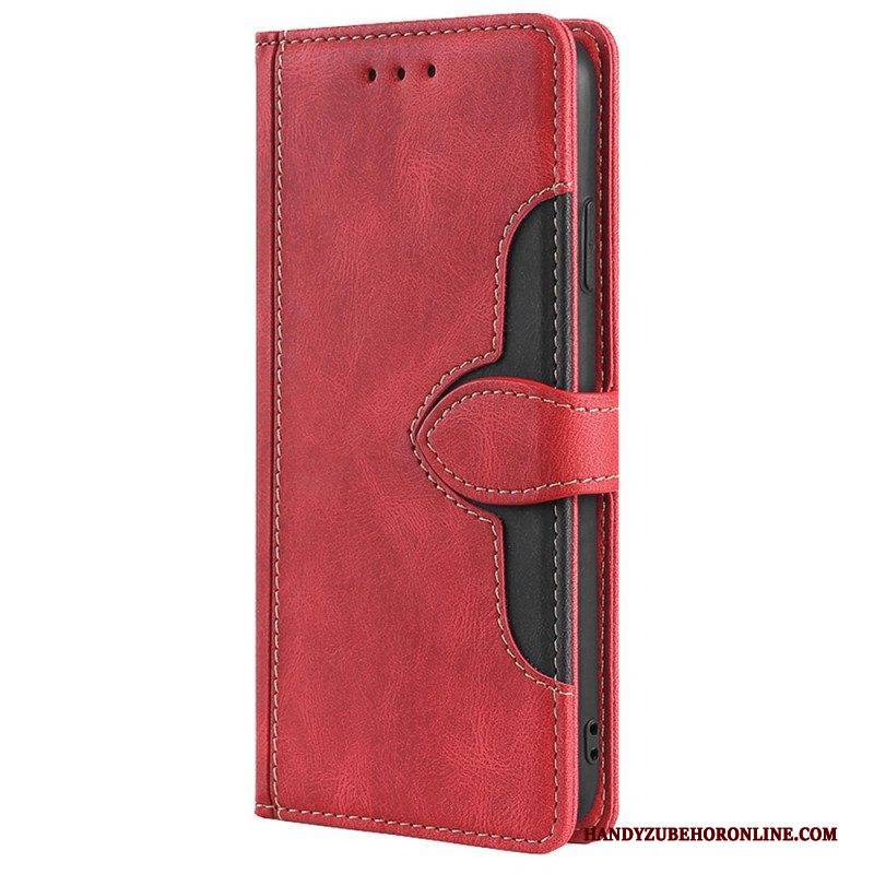 Flip Case Für Oppo Find X5 Pro Kunstleder Bicolor Stylisch