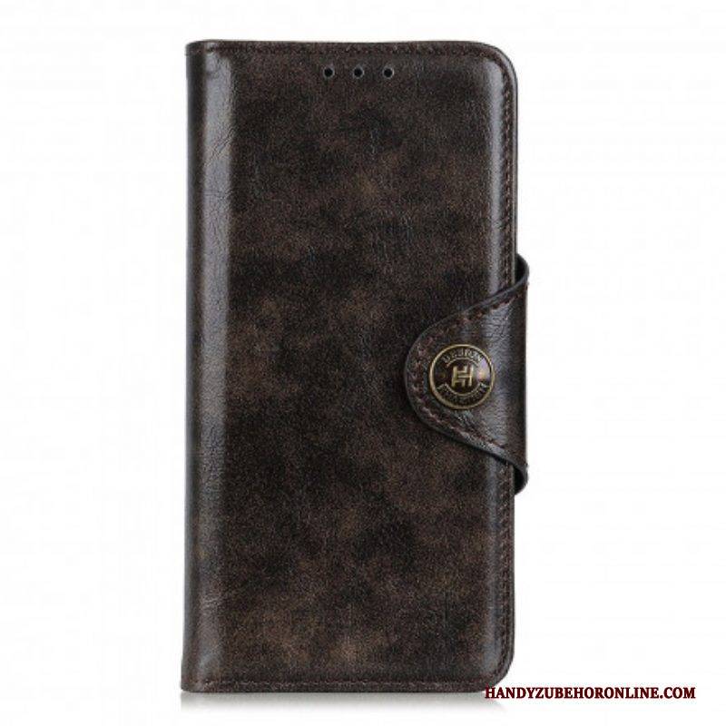 Flip Case Für Oppo Reno 6 5G Vintage-knopf Aus Kunstleder