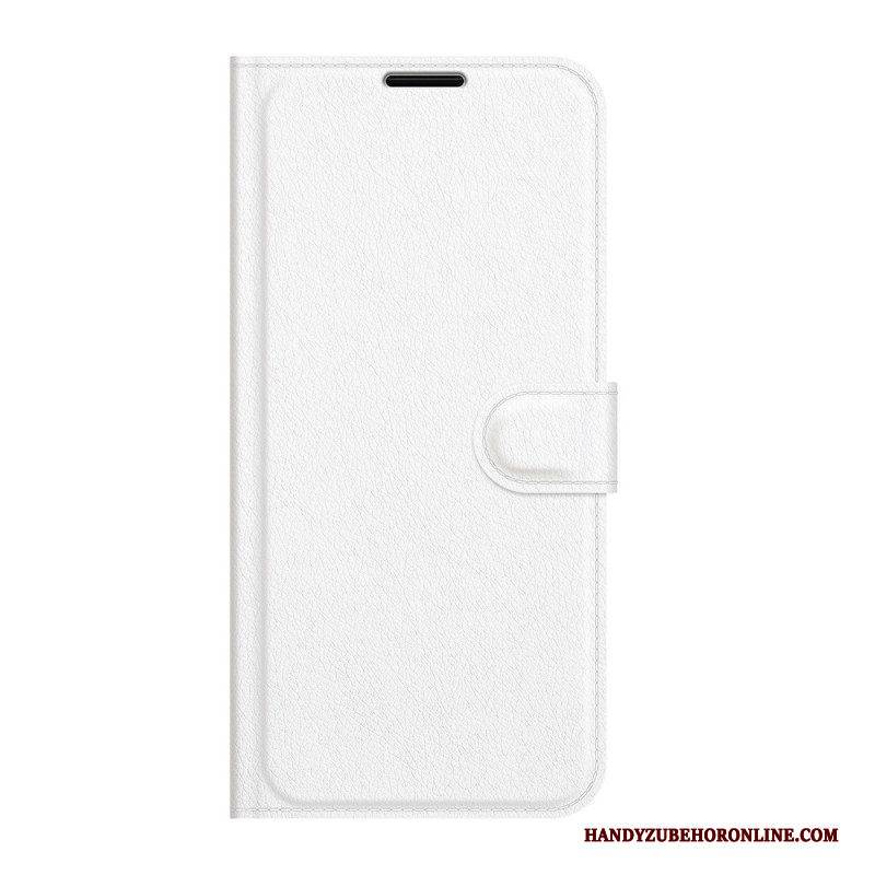 Flip Case Für Oppo Reno 6 Pro 5G Klassische Litschi-textur