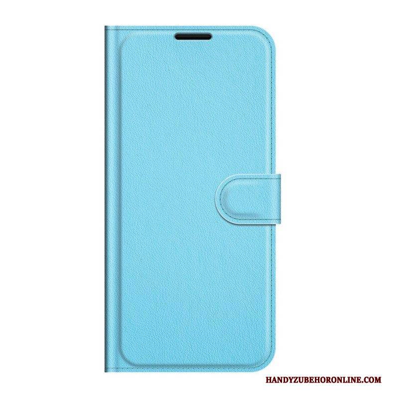 Flip Case Für Oppo Reno 6 Pro 5G Klassische Litschi-textur