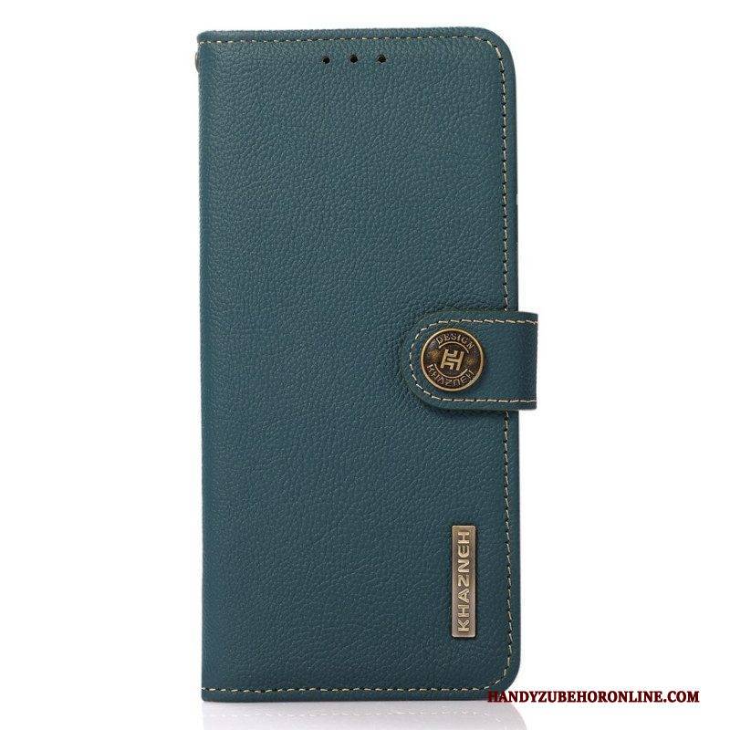 Flip Case Für Oppo Reno 7 Khazneh Rfid-echtleder