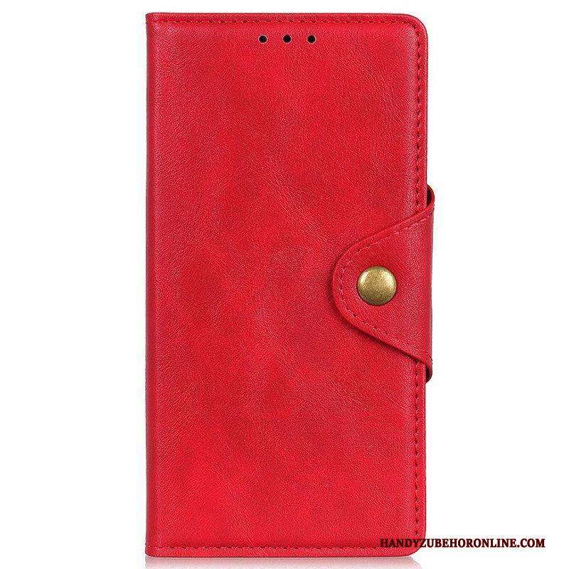 Flip Case Für Oppo Reno 7 Knopf Aus Kunstleder