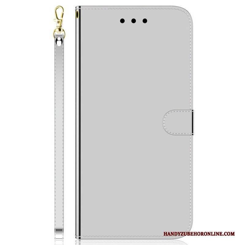 Flip Case Für Oppo Reno 8 Spiegel Und Schlüsselband
