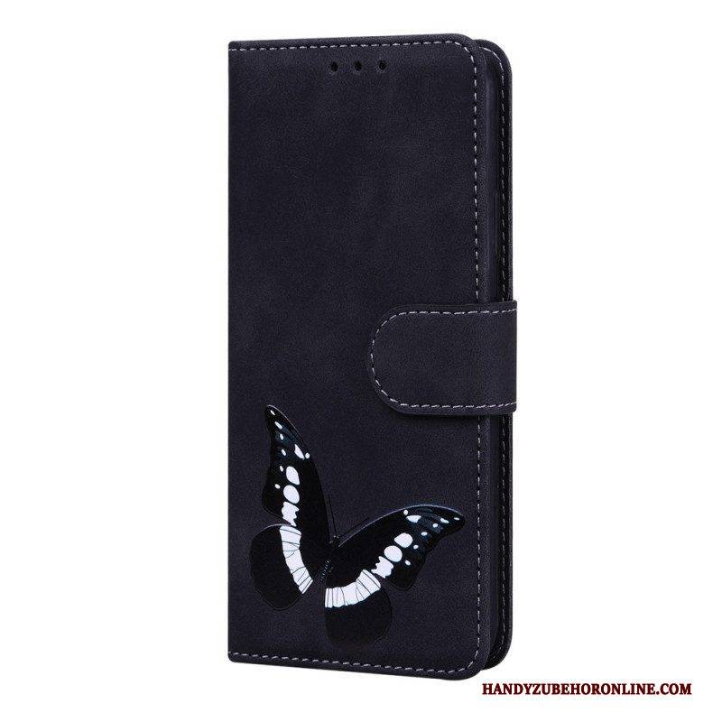 Flip Case Für Poco F4 Schmetterlingsdesign