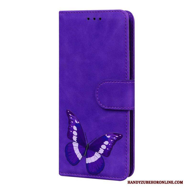 Flip Case Für Poco F4 Schmetterlingsdesign
