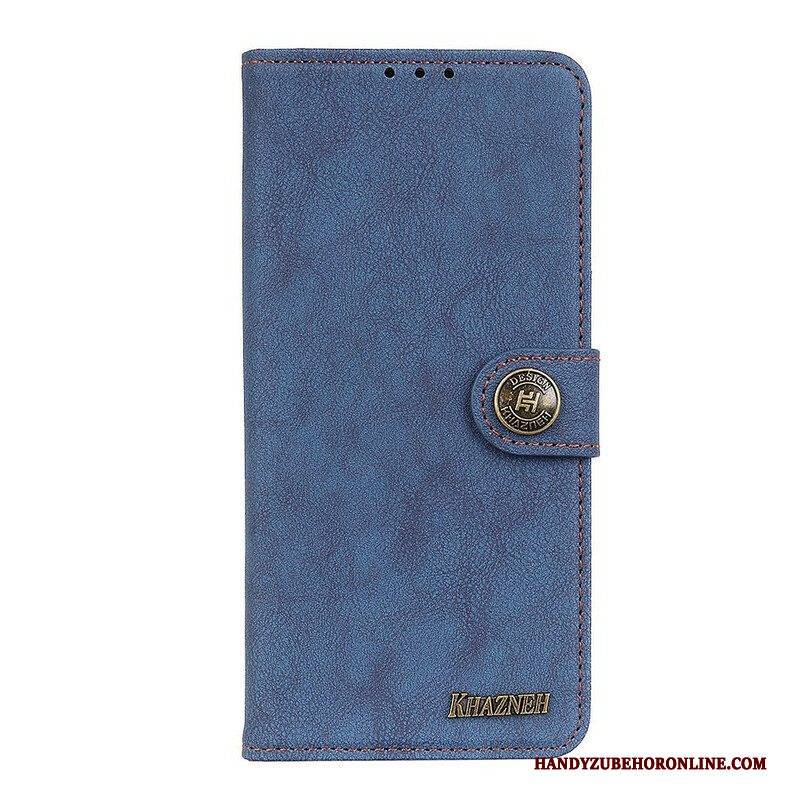 Flip Case Für Poco M3 Khazneh Retro-split-kunstleder