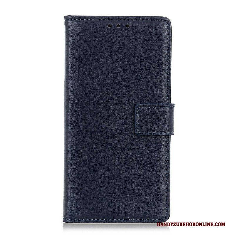 Flip Case Für Poco M3 Schlichtes Kunstleder