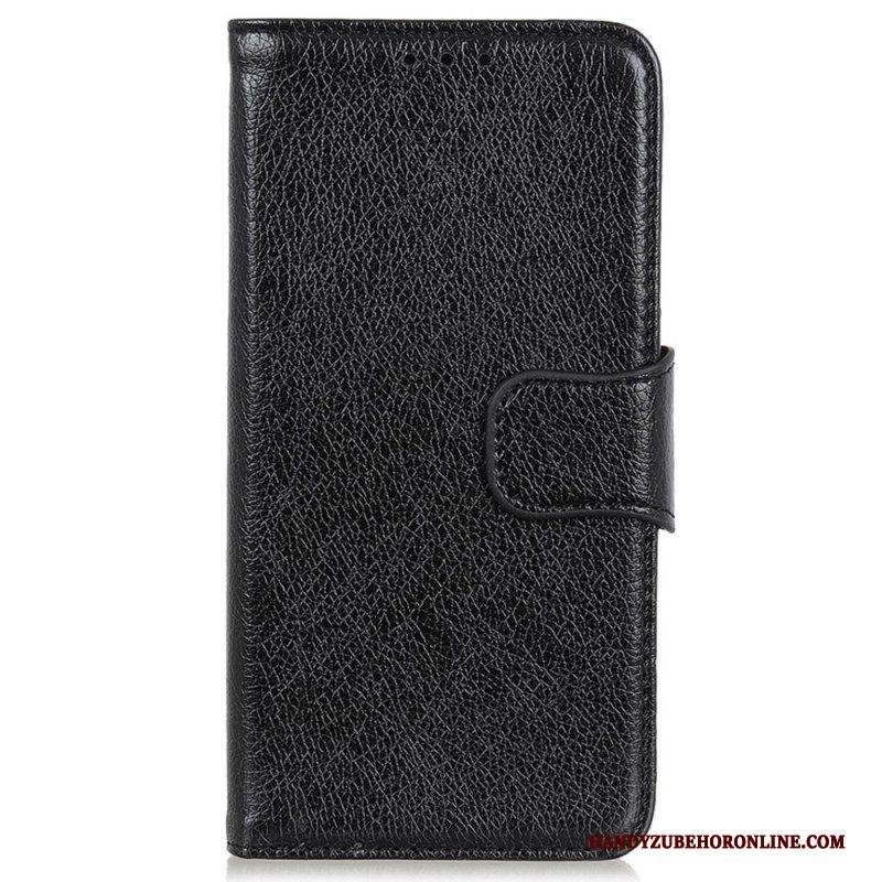 Flip Case Für Poco M4 5G Gespaltenes Nappaleder