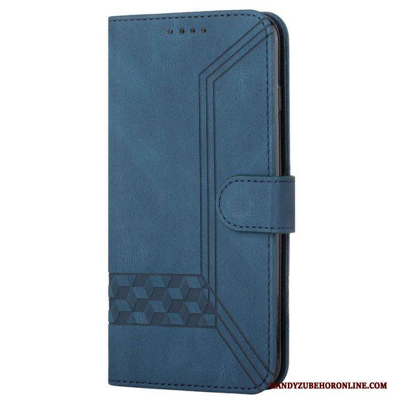 Flip Case Für Poco M4 Pro 5G Diamantlinien Und Textur