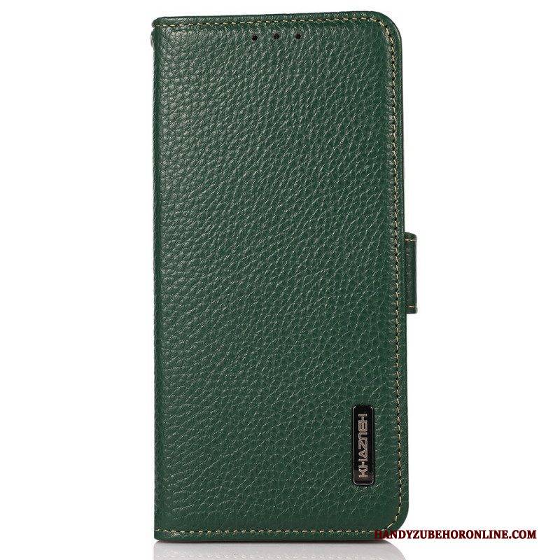 Flip Case Für Poco M4 Pro 5G Lychee-leder Khazneh Rfid