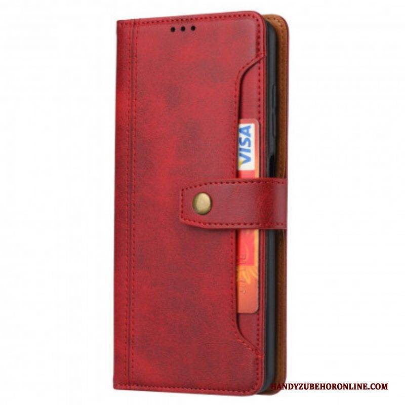 Flip Case Für Poco X3 / X3 Pro / X3 NFC Kartenhalter Vorne Mit Riemen