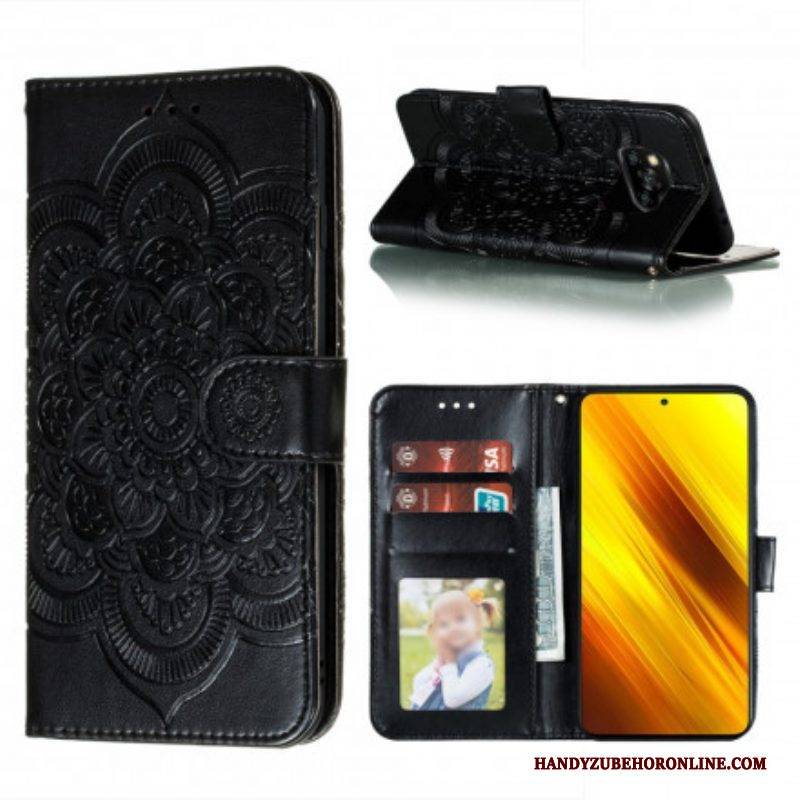 Flip Case Für Poco X3 / X3 Pro / X3 NFC Vollständiges Mandala