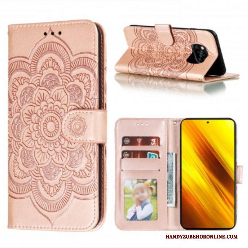 Flip Case Für Poco X3 / X3 Pro / X3 NFC Vollständiges Mandala