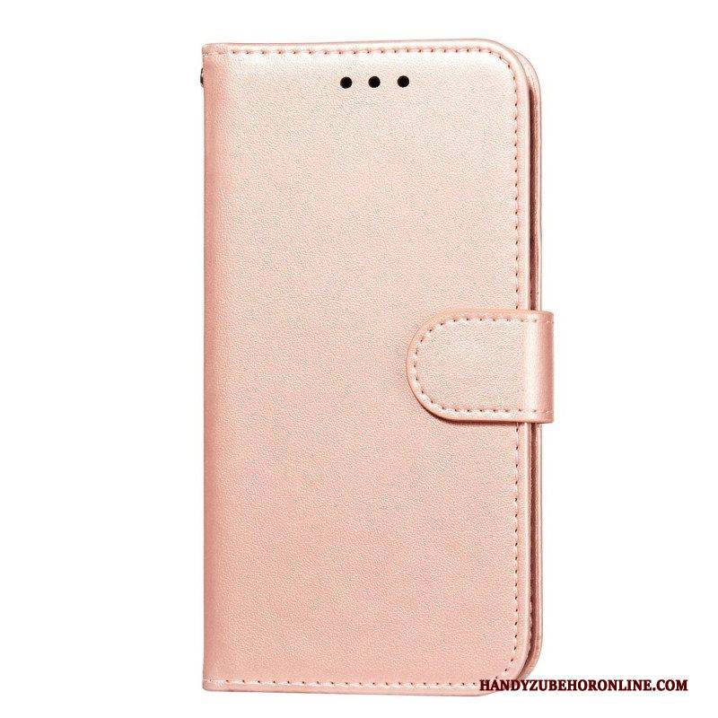 Flip Case Für Poco X4 Pro 5G Mit Kordel Kunstleder Mit Riemen