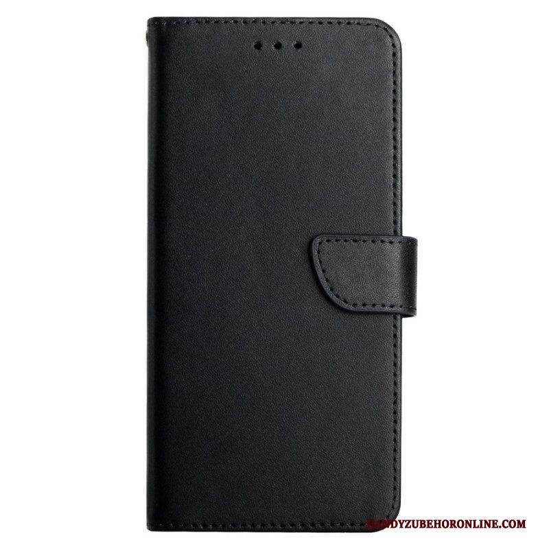 Flip Case Für Poco X5 5G Echtes Nappaleder