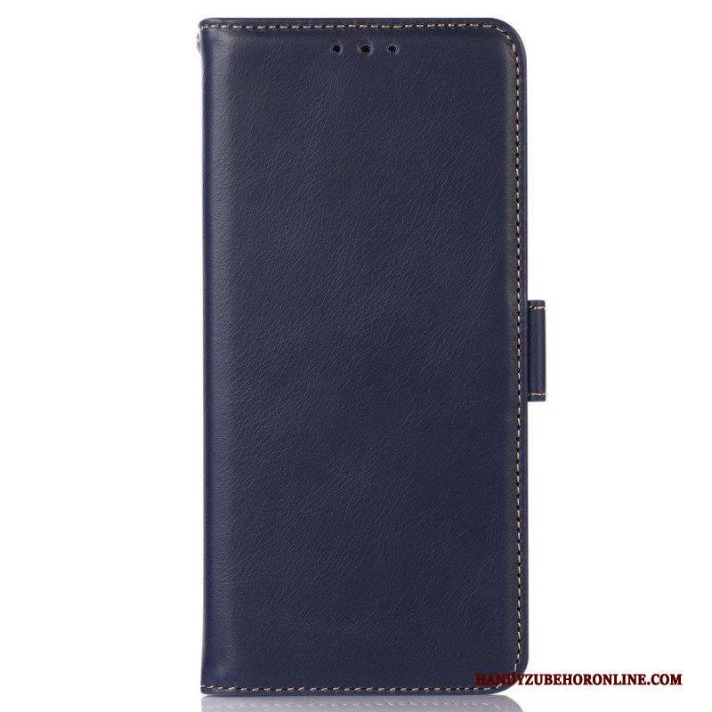 Flip Case Für Poco X5 5G Rfid-funktion Aus Echtem Leder