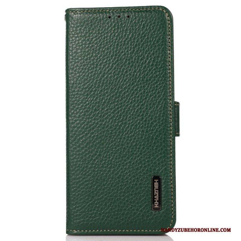 Flip Case Für Poco X5 Pro 5G Lychee-leder Khazneh Rfid