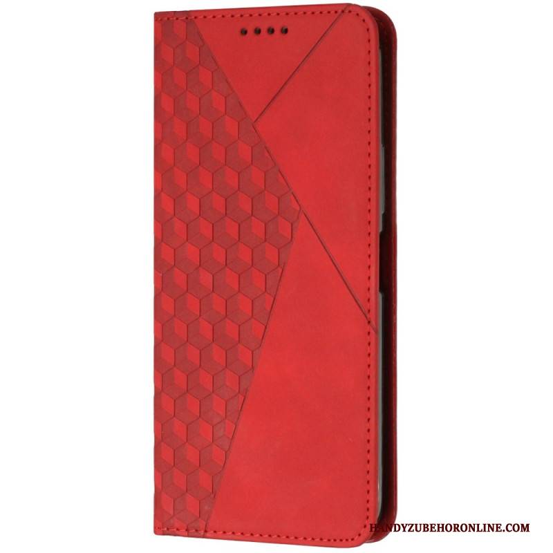 Flip Case Für Realme 14 Pro Plus 5g Rauten In Wildlederoptik