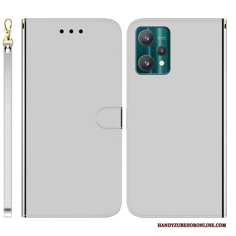 Flip Case Für Realme 9 Pro Plus Spiegelabdeckung Aus Kunstleder