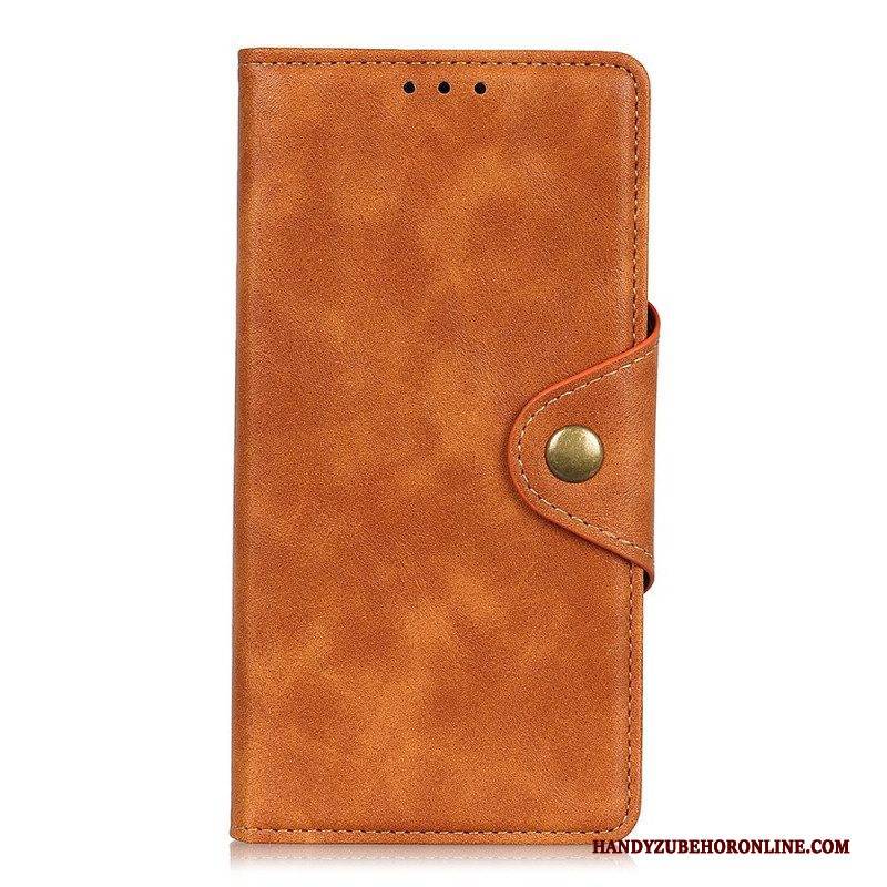Flip Case Für Realme 9i Knopf Aus Kunstleder