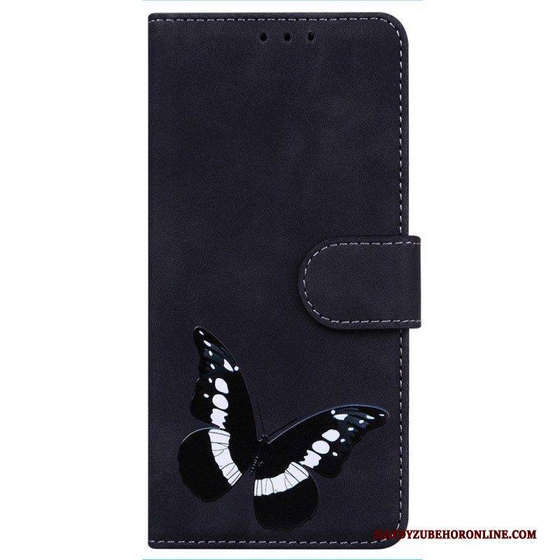Flip Case Für Realme C31 Schmetterling Aus Kunstleder