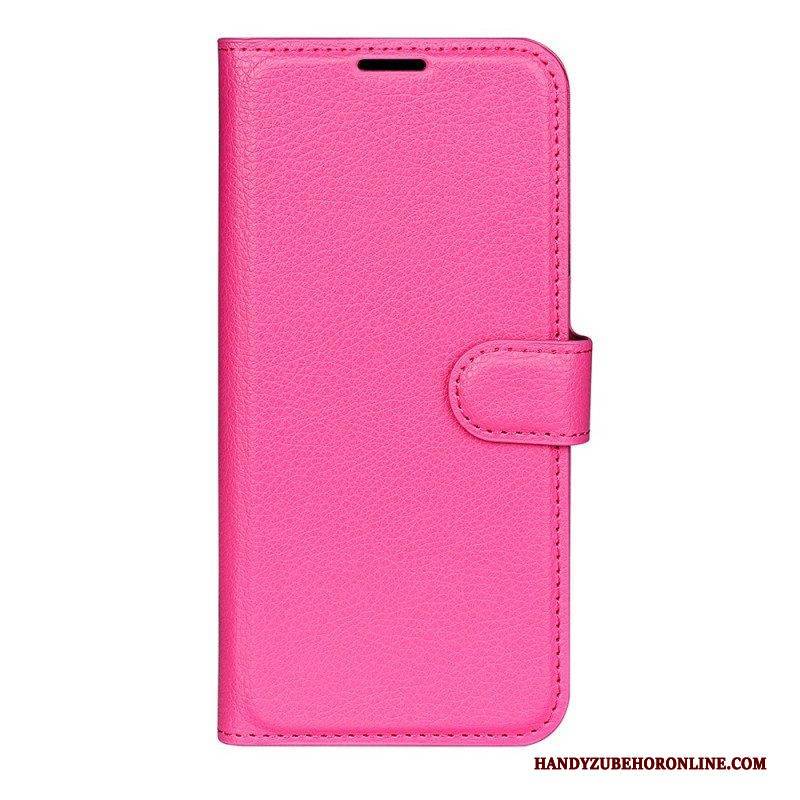 Flip Case Für Realme C35 Litschi-textur