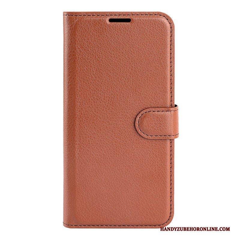 Flip Case Für Realme C35 Litschi-textur