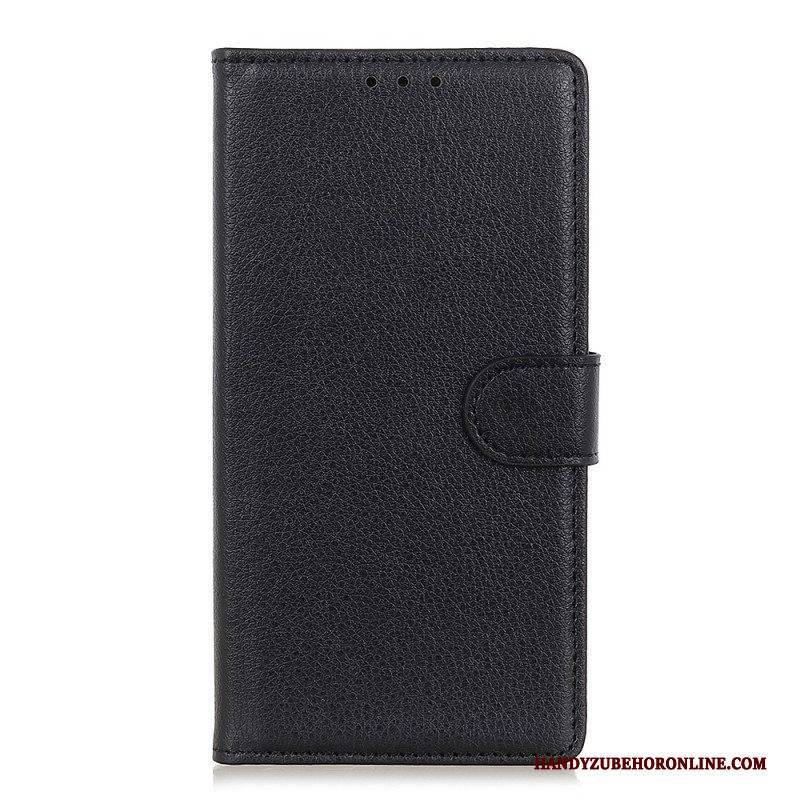Flip Case Für Realme C35 Litschi-textur