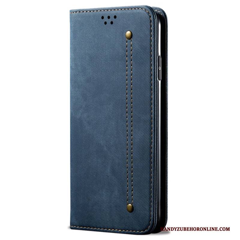 Flip Case Für Realme C61 Denim-stoff