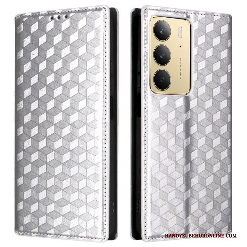 Flip Case Für Realme C75 Rautenmuster