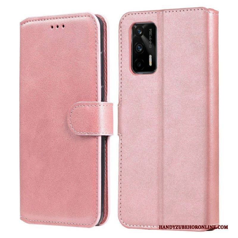 Flip Case Für Realme GT 5G Ledereffekt