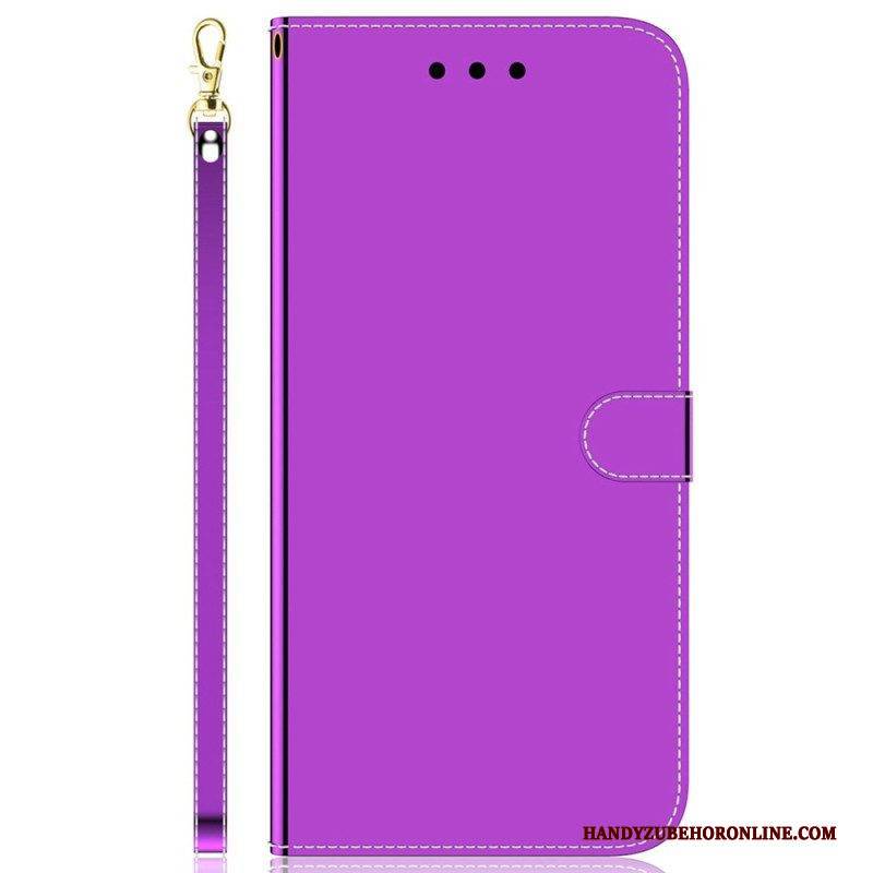 Flip Case Für Realme GT Neo 3 Mit Kordel Riemenspiegel