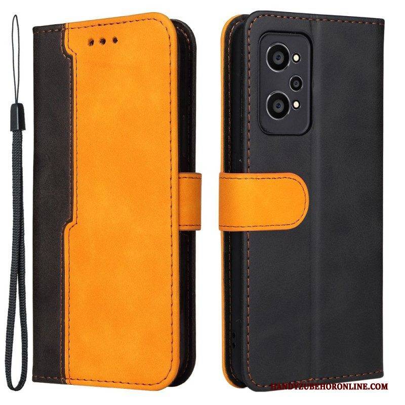Flip Case Für Realme GT Neo 3T / Neo 2 Zweifarbig