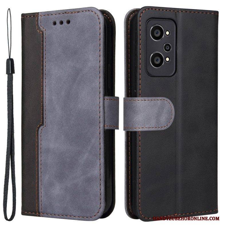 Flip Case Für Realme GT Neo 3T / Neo 2 Zweifarbig