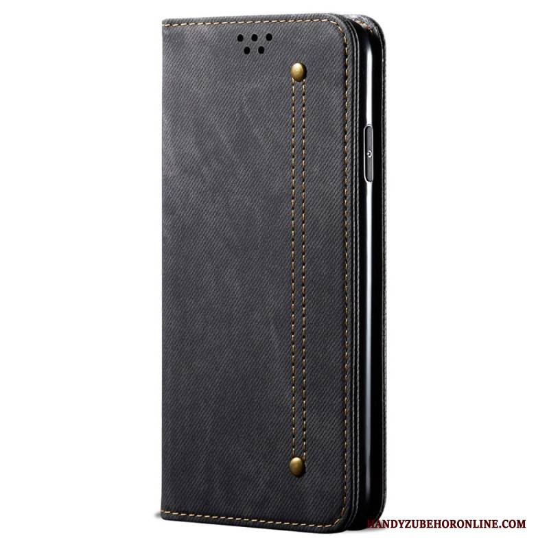 Flip Case Für Realme Note 60x Denim-stoff